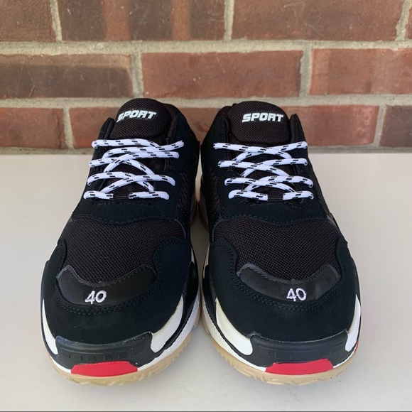 Fashion Casual black lace up sneakers Women’s size US 7 M NEW - Picture 4 of 8